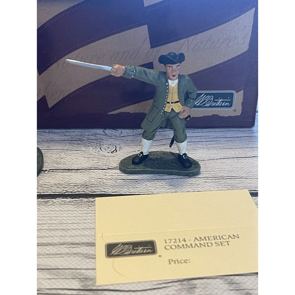 NIB W Britain 17214 American Command Set 2 Metal Soldiers